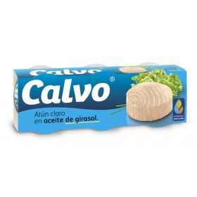 Atún claro calvo en aceite de girasol 3x52 gr