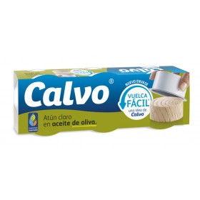 Atún claro calvo en aceite de oliva vuelca facil 3x52 gr